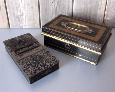 old metal coin box|vintage money box.